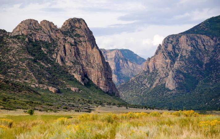 Picture of Mountains on a Cloudy Day
