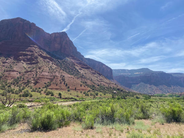 Picture of Mountain in the Desert on a Cloudy Day
