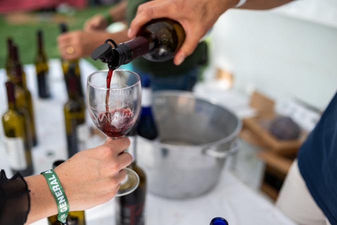 Picture of Wine Being Pour Into Glass