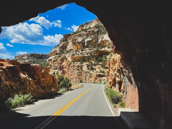 End of a Tunnel on Rim Rock Drive