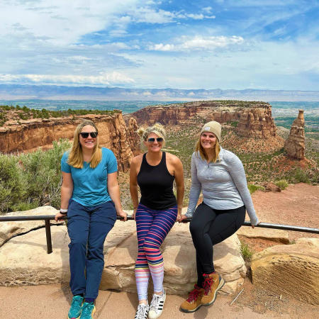 three ladies enjoying the Colorado National Monument