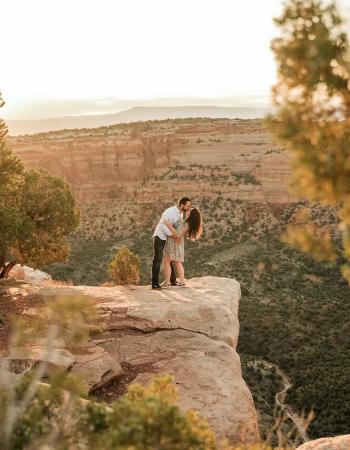 Couple Posing on Colorado National Monument