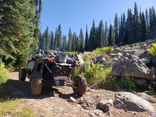 Picture of Jeep Outside in the Woods on Trail
