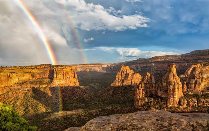 Rainbow in Colorado National Monument