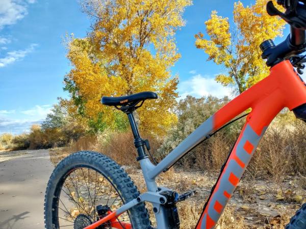 Bike on the Colorado Riverfront in the Fall
