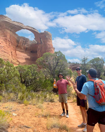 Three Men at Rattlesnake Arches