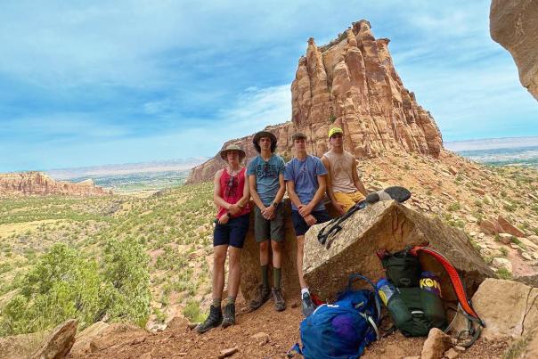 Four Young Men in Colorado National Monument