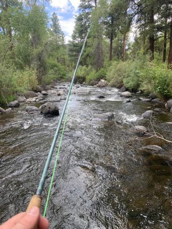 Perrson Holding a Fly Fishing Rod at Kannah Creek