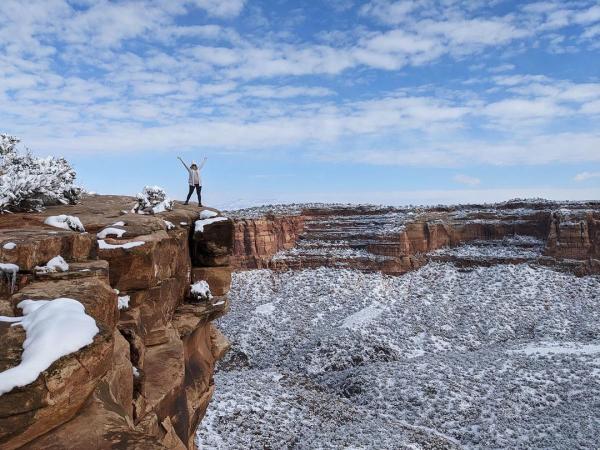 Girl Standing on top of Colorado National Monument