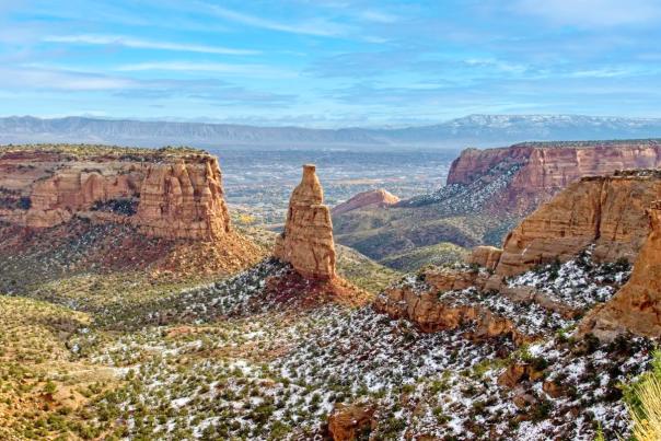 Colorado National Monument with Little Snow
