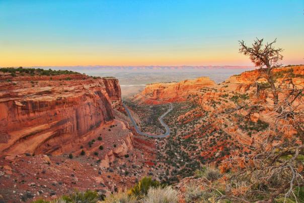 View of Rim Rock Drive in Colorado National Monument
