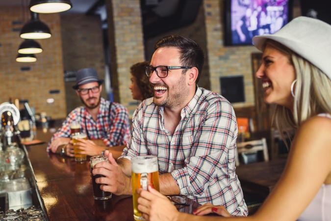 Picture of People Laughing in a Bar