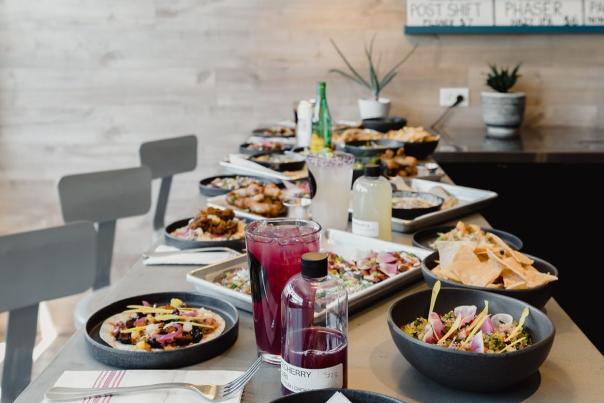 Pictyre of a Table at Taco Party