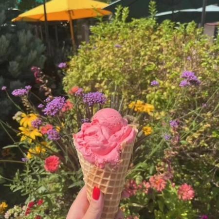 Ice Cream from Gelato Junction in front of Downtown Flowers