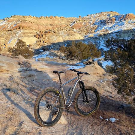 Bike in 18 Road Trail Area in the Winter