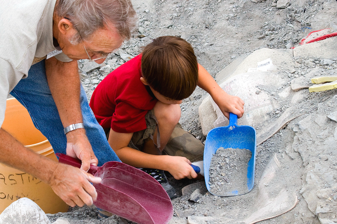 Kid on a Dino Dig